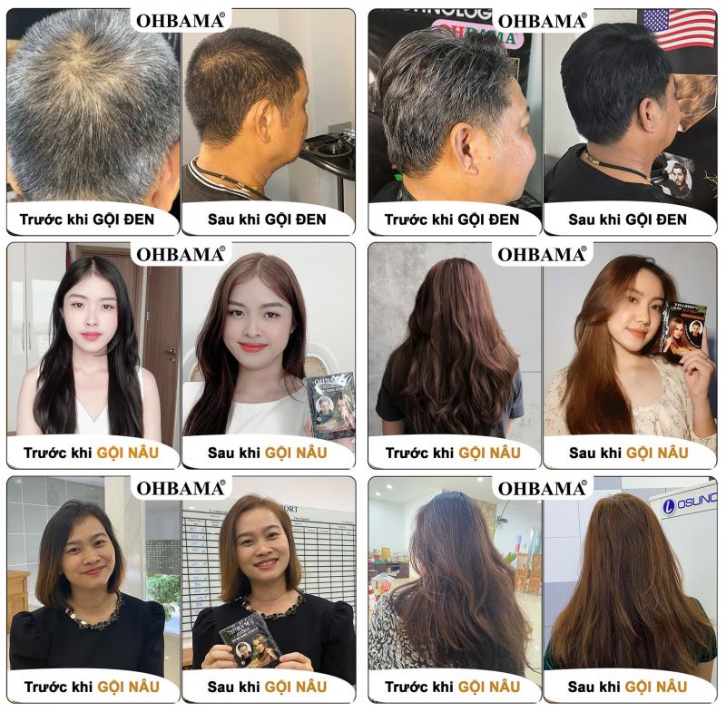 Dầu gội nhuộm tóc tại nhà OHBAMA