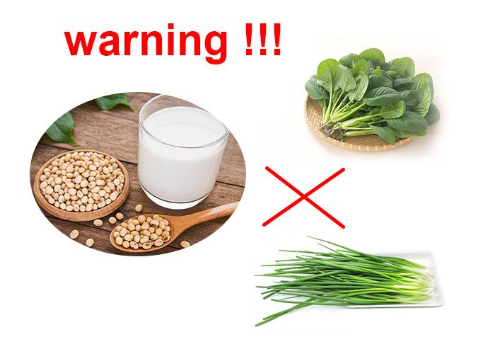 Đậu nành và rau chân vịt