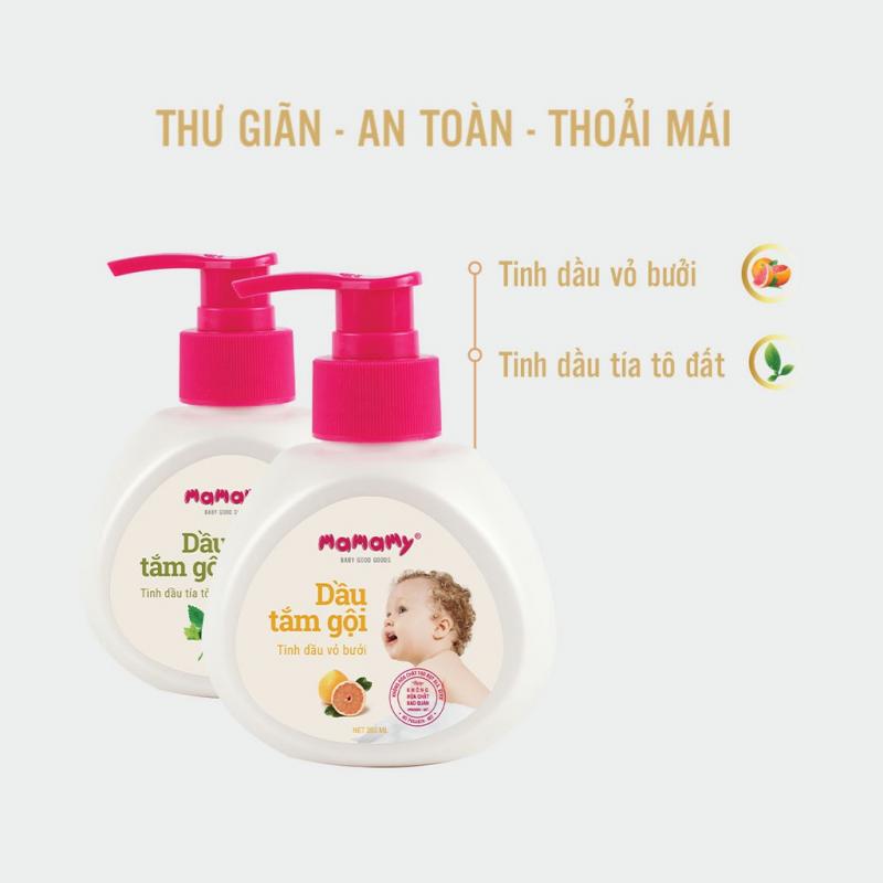 Dầu tắm gội toàn thân thiên nhiên Mamamy an toàn cho da