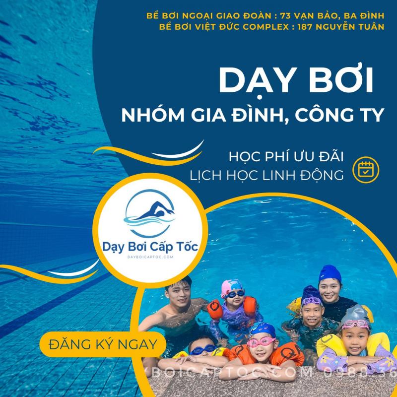 Dạy bơi cấp tốc Hà Nội - Thầy Quang Anh