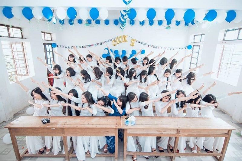 Decor lớp học tông màu Blue