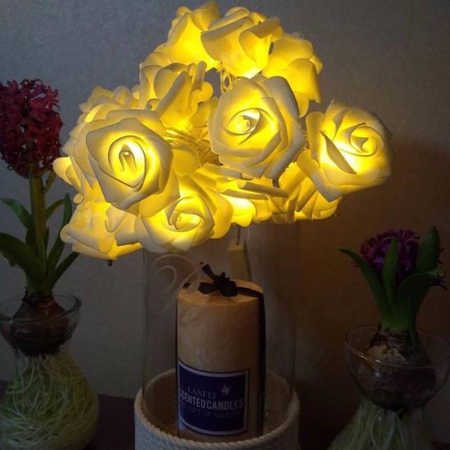 Đèn Led hình hoa hồng