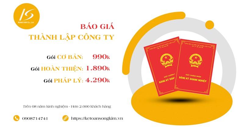 Dịch vụ thành lập công ty của Song Kim