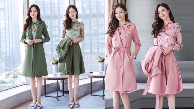 Sành điệu bên set đồ đơn sắc.