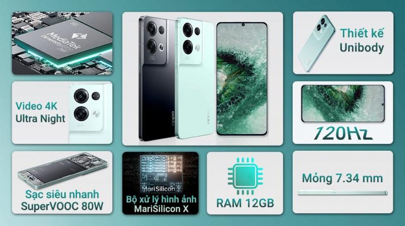 Điện thoại OPPO RENO8 Pro (12GB/256GB)