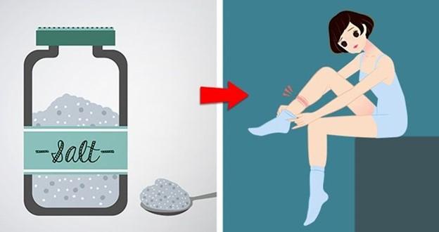 Phù nề do ăn quá nhiều muối