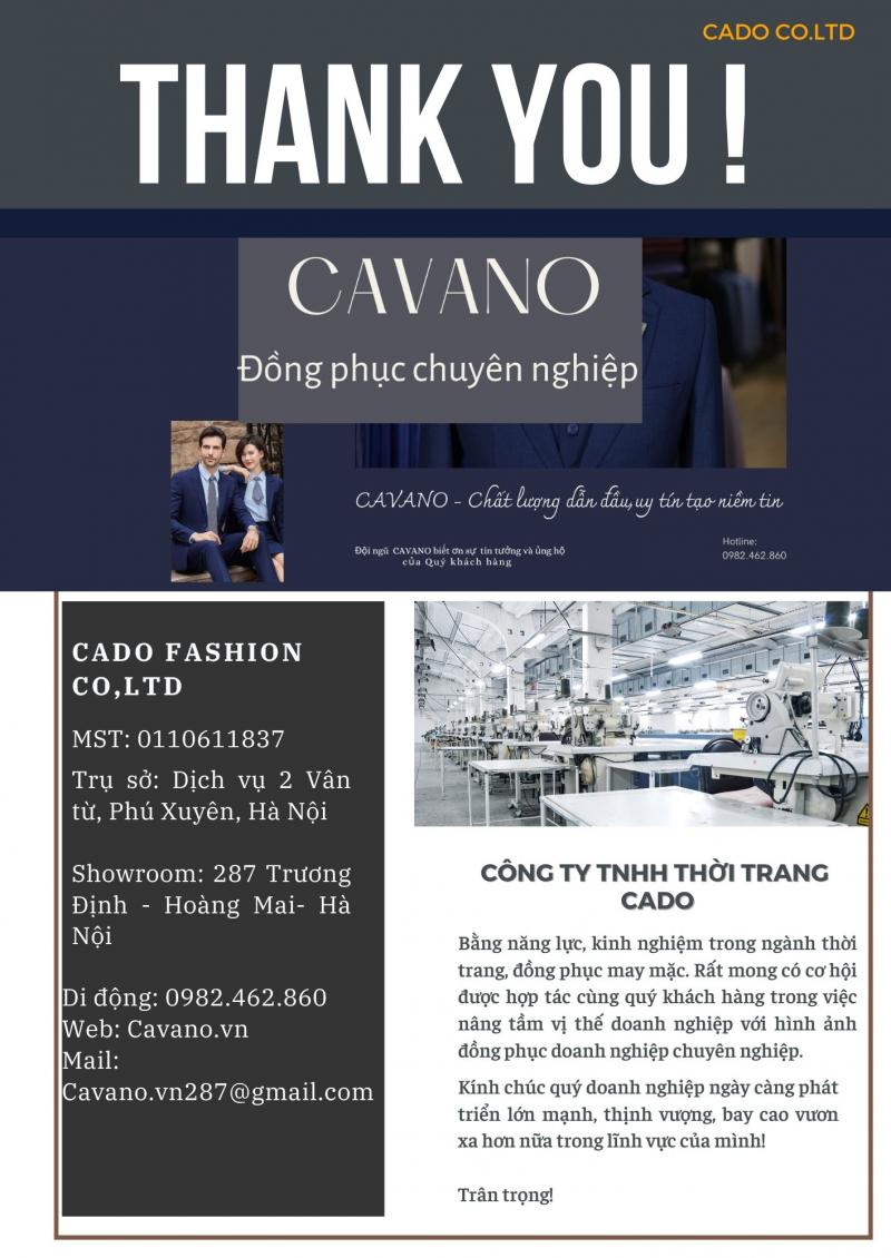 Đồng phục CAVANO – Chất lượng dẫn đầu, Uy tín tạo niềm tin