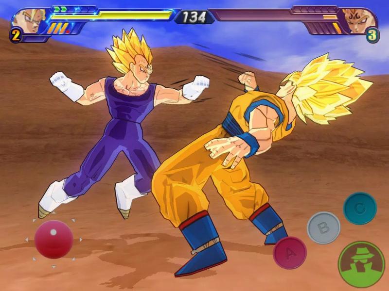 Một pha cuồng nộ của Goku trong game.