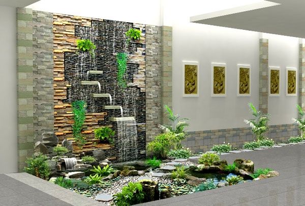 Hồ nước được thiết kế vô cùng đẹp và sang trọng giúp làm mát ngôi nhà bạn