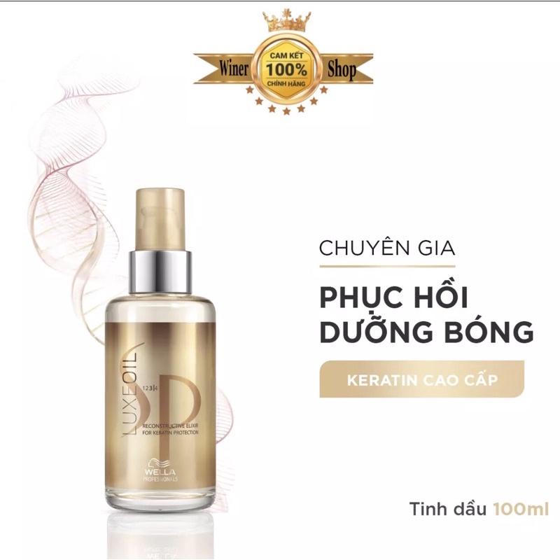 Dưỡng chất SP Luxe Oil Keratin phục hồi tóc cao cấp, chăm sóc tóc bóng khoẻ từ gốc tới ngọn Elixir