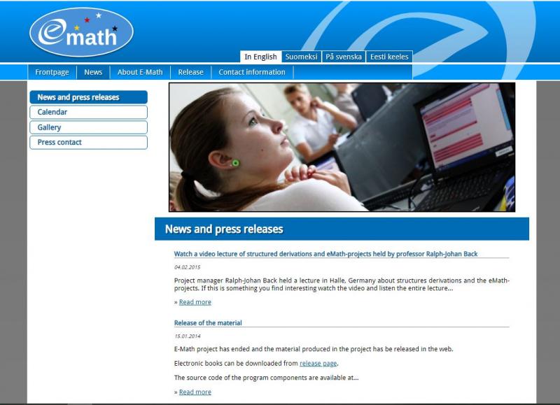 Tin tức cập nhật trên website của EMath