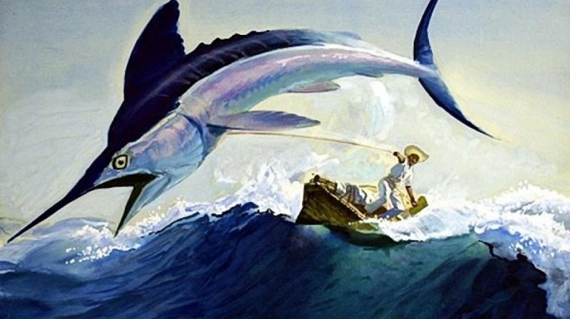 Tranh vẽ lấy cảm hứng từ Ông già và Biển cả