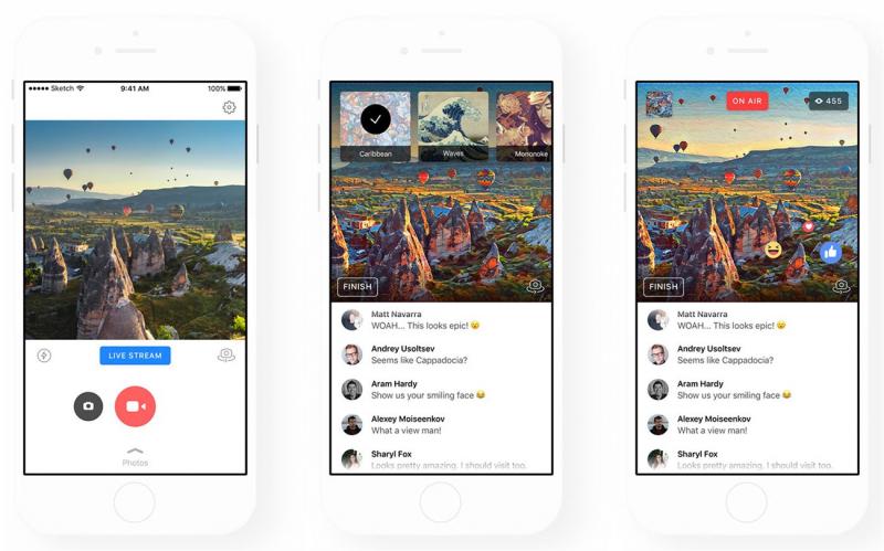 Nhiều tính năng nổi trội như tặng quà, gửi sticker với Facebook Live
