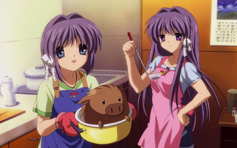 Fujibayashi Ryou & Fujibayashi Kyou (Clannad)