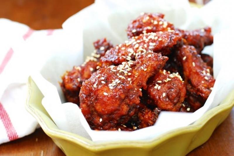 Gà rán mè Hàn Quốc