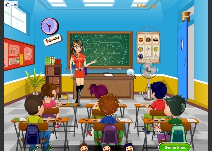 Hình ảnh trong Game - trò chơi chọc phá cô giáo