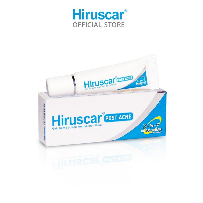 Gel làm mờ sẹo mụn và thâm mụn Hiruscar Post Acne 5g