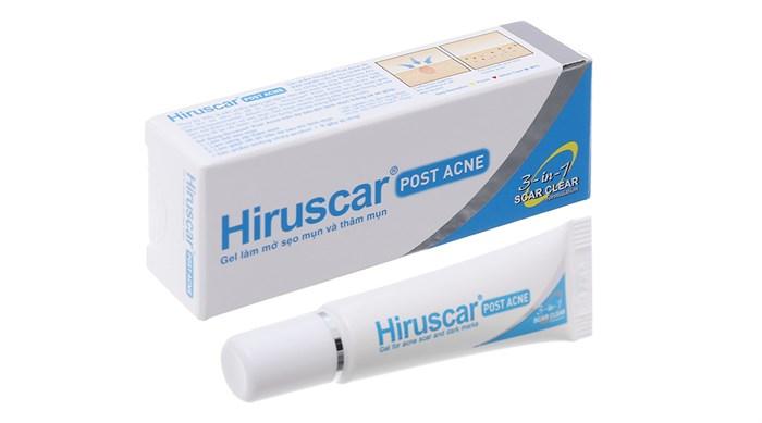 Gel làm mờ sẹo mụn và thâm mụn Hiruscar Post Acne 5g