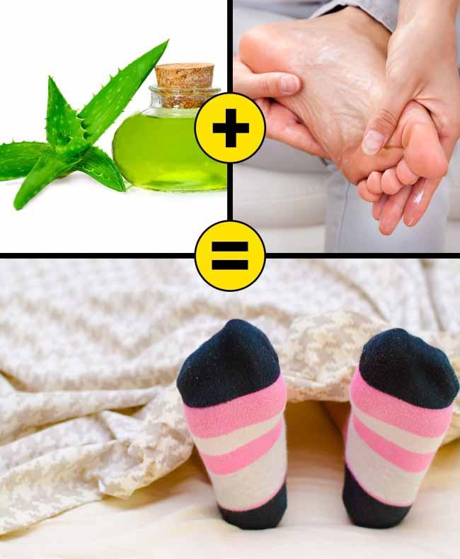 Hãy thoa gel lô hội trước khi đi ngủ bạn nhé!