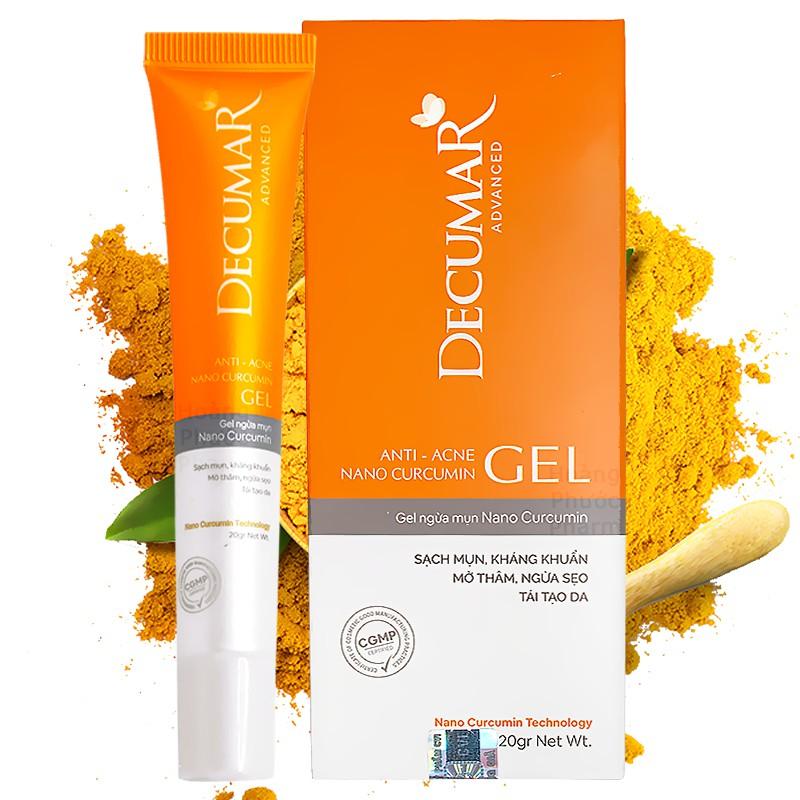 Gel ngừa mụn nano curcumin Decumar