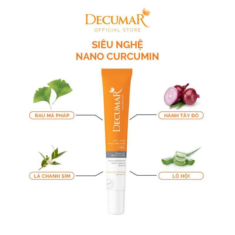 Gel ngừa mụn nano nghệ Decumar Advanced
