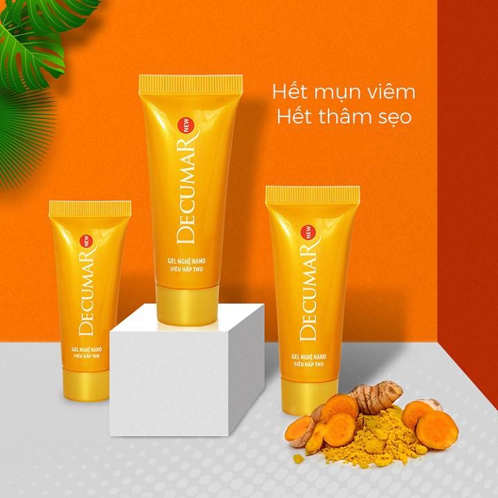 Gel ngừa mụn sáng da Decumar New Nano Nghệ 20g