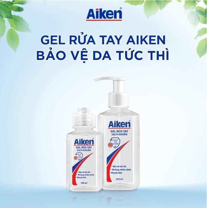 Gel rửa tay Aiken sạch khuẩn