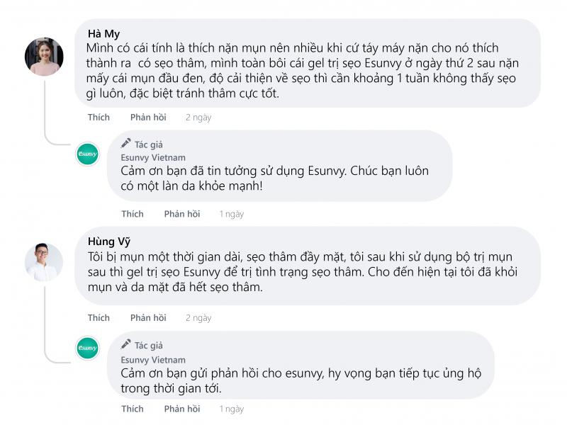 Gel trị sẹo esunvy: mờ sẹo, sáng da, đánh bay sẹo mụn