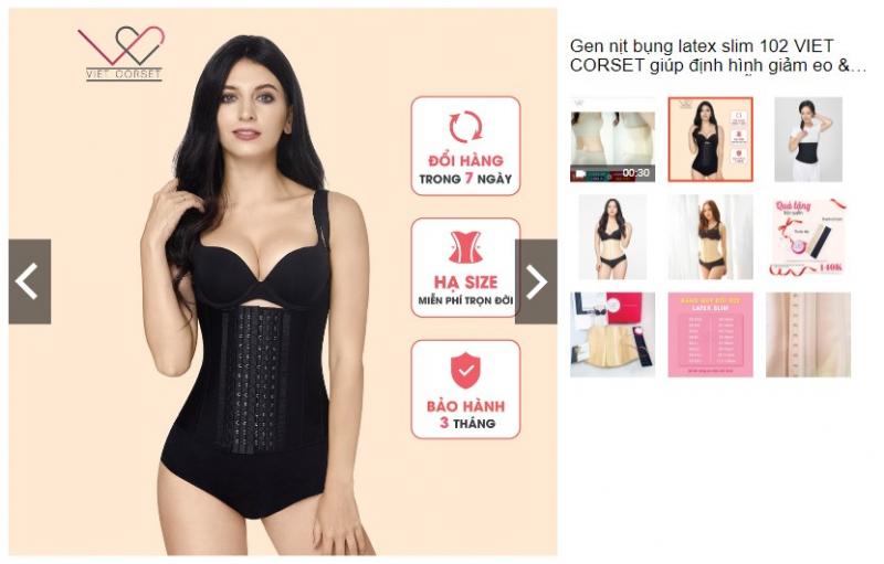 Gen nịt bụng Latex Slim 102 VIET CORSET