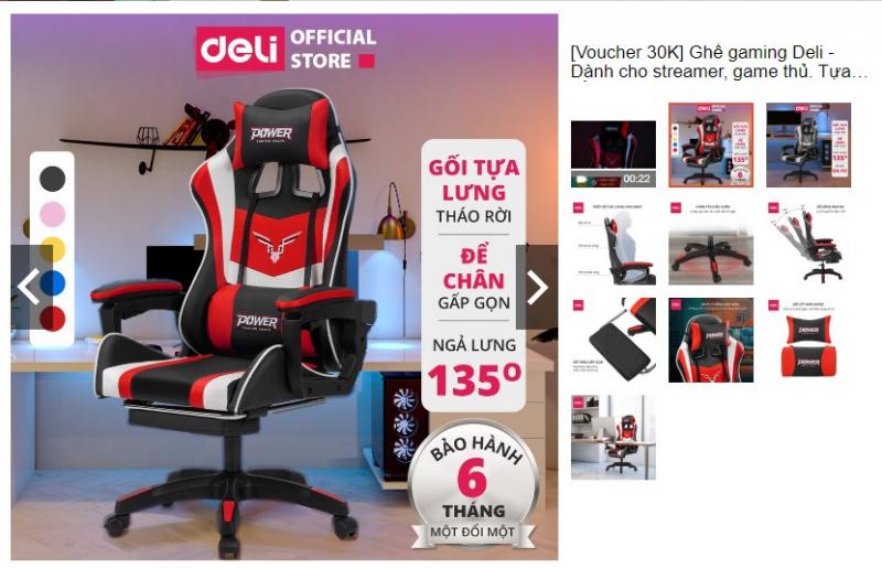 Ghế gaming Deli