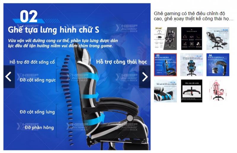 Ghế gaming Keep Going