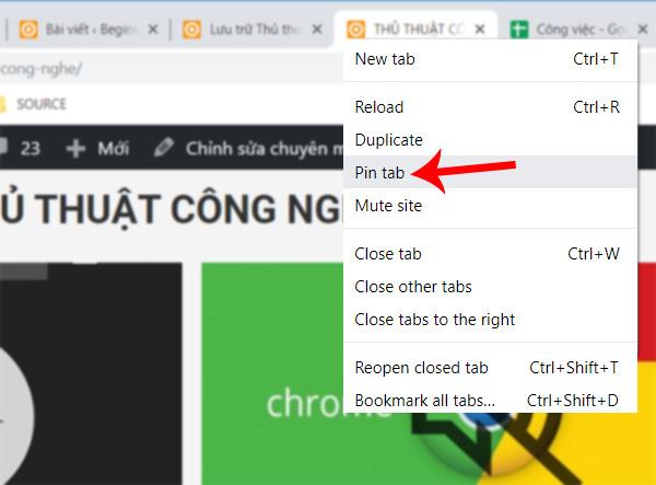 Ghim tab