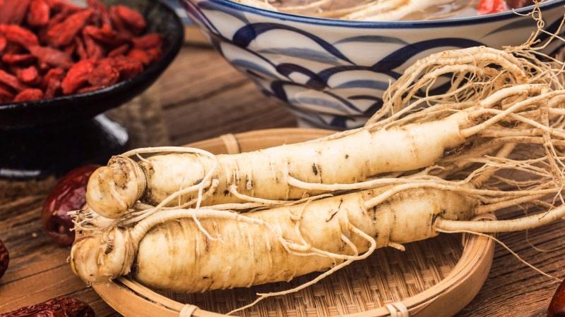 Nhân sâm có chứa caffeine, giúp tăng cường sự trao đổi chất và tăng năng lượng trong suốt cả ngày, giúp bạn chủ động trong việc giảm cân