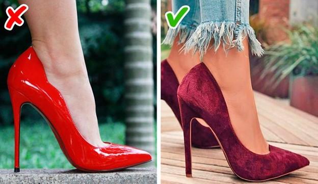 Giày da bóng với gam màu nóng