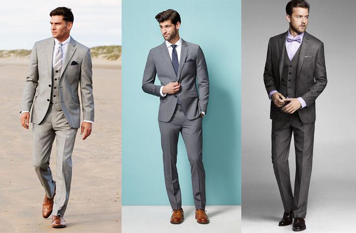 Ấn tượng với giày tây đen kết hợp  suit xám đậm