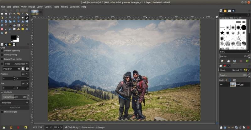 Một màn hình thiết kế của GIMP