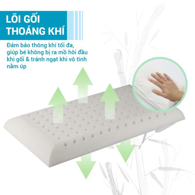 Gối cao su non chống ngạt vỏ sợi tre Bamboo của ﻿Comfybaby