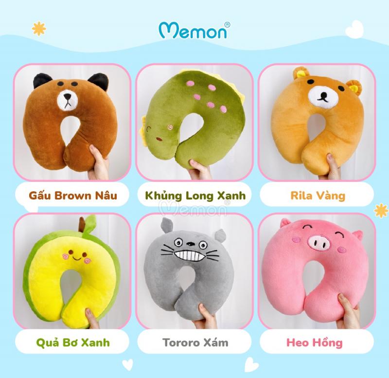 Gối kê cổ bông chữ U cao cấp Memon