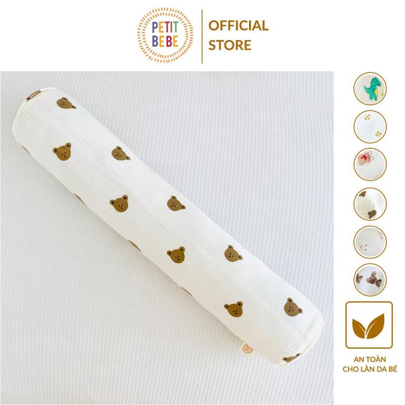 Gối ôm cho bé ﻿Petit Bebe Muslin thấm hút thoáng khí an toàn họa tiết động vật đáng yêu