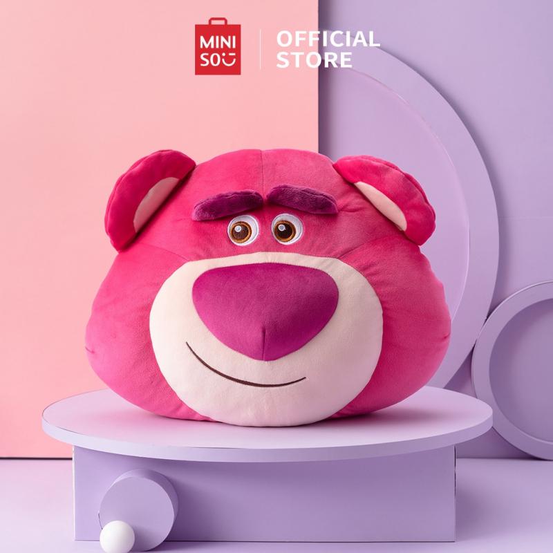 Gối tựa lưng Hình gấu Lotso Huggin Miniso chính hãng mềm mại đáng yêu