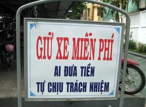 Gửi xe là phải tự trông đấy nhé, mất là anh không chịu trách nhiệm đâu!