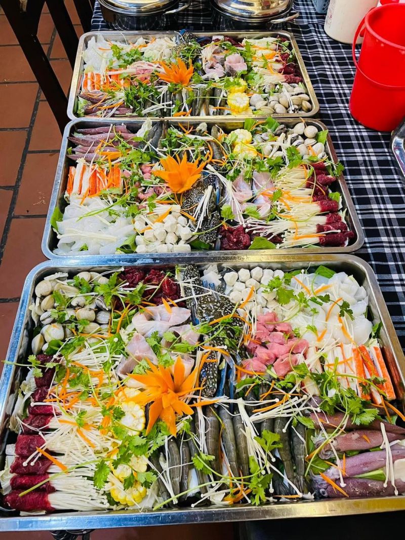 Hải sản nướng hấp