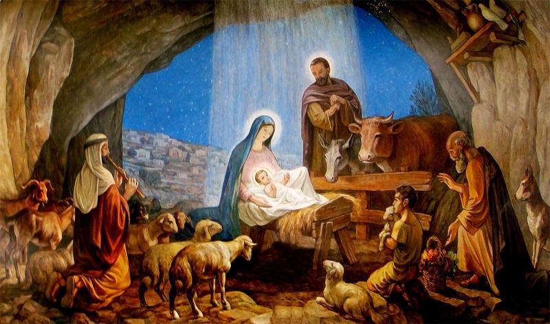 Ngày nay, vào 24/12, tại các giáo đường đều có hang đá và máng cỏ