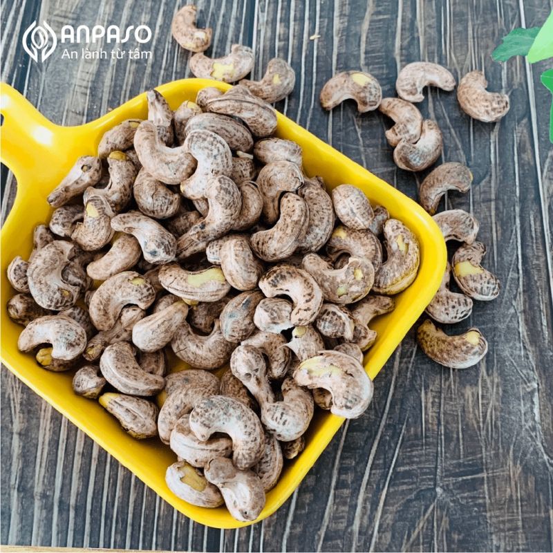 Hạt điều rang muối nguyên lụa Anpaso tự nhiên, không chất bảo quản, ăn vặt, keto, ăn kiêng, eat clean 500gr