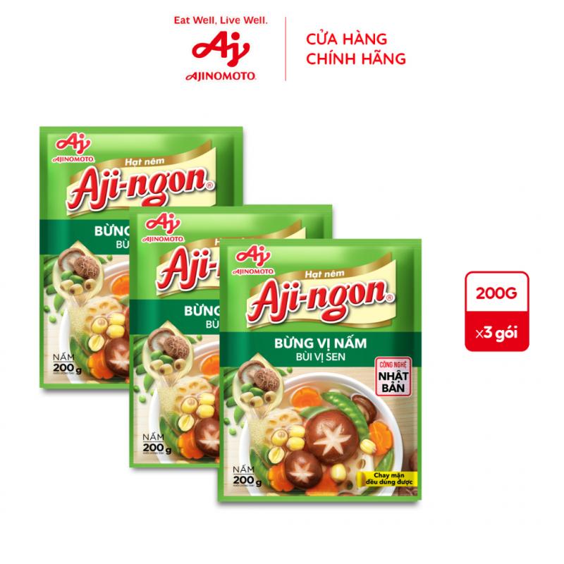 Hạt nêm Aji-ngon® vị nấm hương và hạt sen