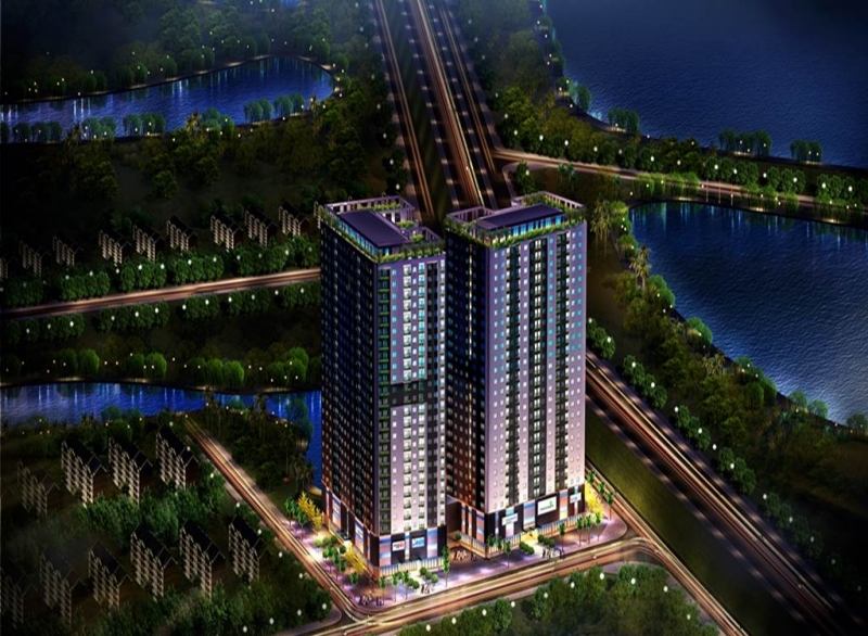 Phối cảnh tổng thể dự án Hateco Hoàng Mai