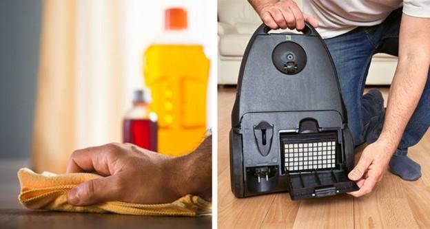 Hết sức cẩn thận khi lau nhà