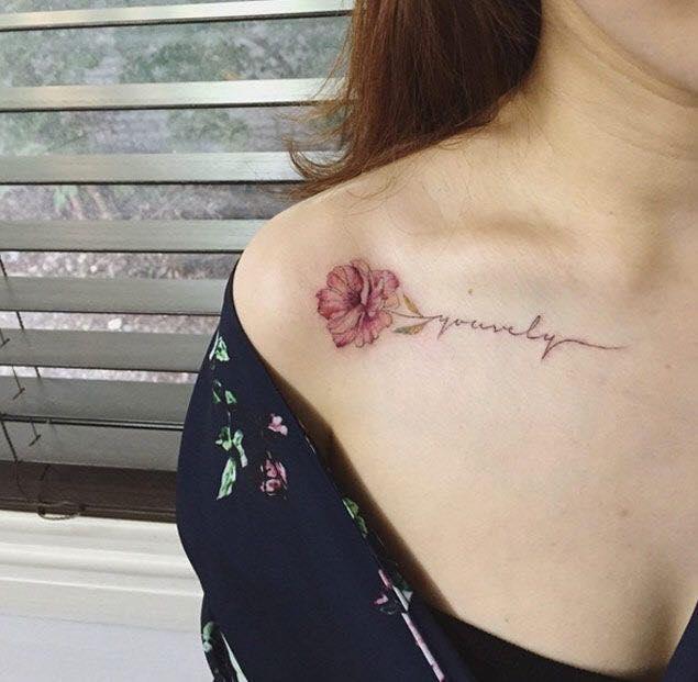 Hình xăm ở xương quai xanh