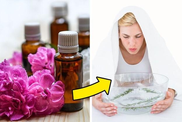 Hít thở hương thơm của tinh dầu
