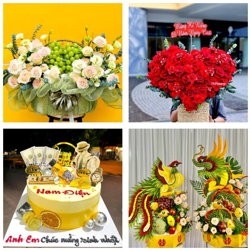 Dịch vụ hoa cưới, bánh sinh nhật tại Hoa Tươi Hương Tiệp
